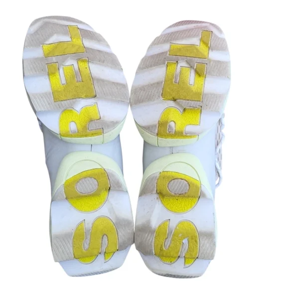 Sorel Kinetic Impact Athletic Run Walk Tennis Shoe Sneaker Cream Stone Women 10 - Picture 2 of 13